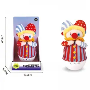 Cuddly Tumbler Toy with 6 Soothing Songs & LED Lights – Rabbit/Bear/Dino Plush Gift for Kids