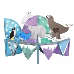 Marine Animal Magnetic Tiles Set Kids Creative Enlighten DIY Construction Magnetic Block Toys