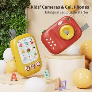 2023 Toddler Boys Girls Electronic Toy Camera Massive Learning Content Battery Operated Musical Early Educational Toys For Baby