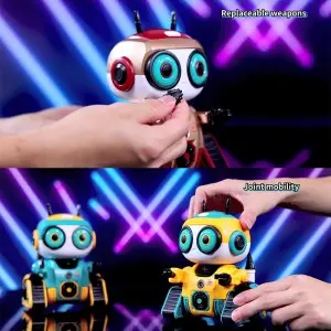 Smart Remote Control Robot – Programmable STEM Toy with LED/Weapon Modes, 5 Colors Ages 6+