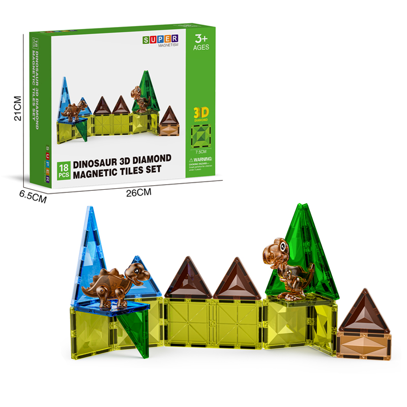 Magnetic Dinosaur Tiles HY-074175无字