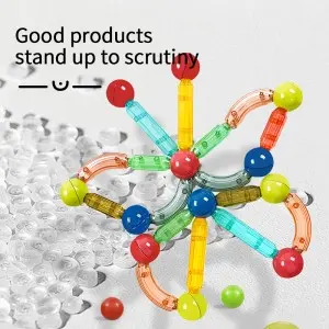 Kids STEM Learning Magnetic Sticks And Balls Toy DIY Magnet Building Blocks