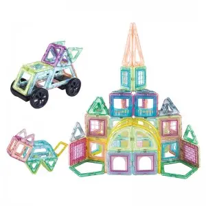 Children Intelligent DIY Magnetic Tiles Toys Baby Sensory Enlighten Castle Building Block Set