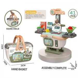 41pcs Supermarket Shopping Toy Set Kids Educational Cashier Role Play Interactive Game Props