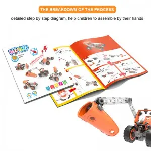 5 Models in 1 DIY 3D Electric STEM Build and Play Toys Educational Creative Toys Building Blocks For Flexible Assemble