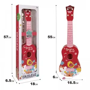 Children Enlightenment Musical Instruments Learning Toy Ukulele Educational 4 Strings Plastic Electronic Toy Guitar for Kids