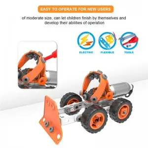 5 Models in 1 DIY 3D Electric STEM Build and Play Toys Educational Creative Toys Building Blocks For Flexible Assemble