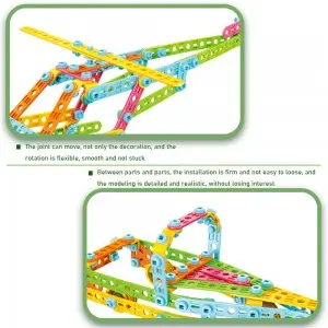 179pcs 10 Models In 1 STEM Building Blocks Kids DIY Plastic Screw Nut Connecting Toys To Assemble