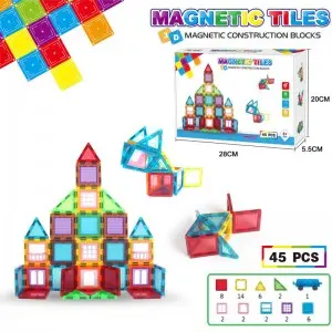 Wholesale 3D Magnetic Tiles Toys Building Block Set Fine Motor Skills Training