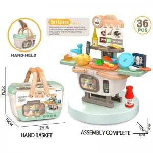 36 Pcs Kids Kitchen Toy Set Girls Favor Plastic Simulated Tableware Cooking Toy