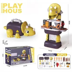 41 Pieces Maintenance Engineer Role Play Mechanic Tool Toy Set Boy Favor Repair Tool Kit