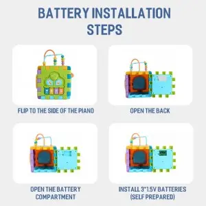 Toddler Educational DIY 3D Puzzle House Assemble Blocks Learning Hexahedron Montessori Musical Activity Cube Toy for Babies