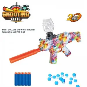 Kids Adults Outdoor Electric Gel Ball Blaster Toy Pistol Eco-Friendly Splatter Ball Gun 2-In-1 Soft Bullet Water Splat Gun