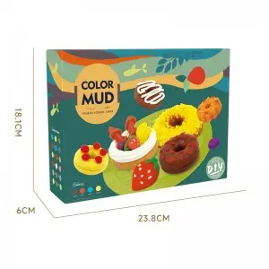 Children Early Educational Pretend Kitchen DIY Made Cookies Biscuit Plasticine Modelling Playdough Mold Kit Kids Clay Play Toys