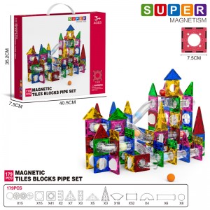 Wholesale Kids Magnetic Tile Construction Building Block Rolling Ball Track Toys