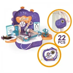 22pcs Kids Doctor Kit Toys Simulated Clinic Hospital Scenes Doctors Nurses Role Play Medical Toy Set