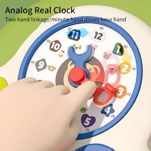Multifunctional Clock Learning Toys Animal Shape Color Number Time Cognition Music & Light Children Montessori Educational Toys