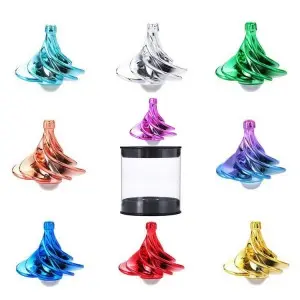 Magnetic Fidget Spinner Toy – Wind-Powered Desktop Stress Reliever with Manual/Blow Spin Modes