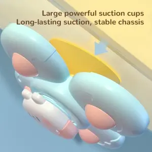Baby Bathtub Door Wall Floor Suction Up Spinning Top Infant Teether Gyro Toy Fidget Kids Cartoon Finger Spinning Top Toys