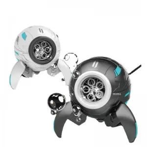 Summer Outdoor 5 Holes Plastic Bubble Automatic Blower Toys Party Wedding Cool Technology Robot Bubble Machine Toys for Kid