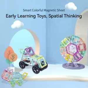 Children Intelligent DIY Magnetic Tiles Toys Baby Sensory Enlighten Castle Building Block Set