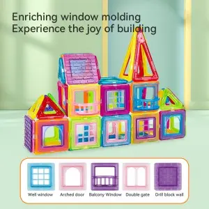 Childhood Educational Magnetic Tiles Toys Flexible DIY Construction Building Blocks Set For Preschool Kids