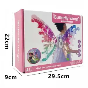 Kids Electric Toy Princess Dress Up Luminous Angel Butterfly Costume Wings Set Party Stage Props DIY Led Fairy Wings for Girls