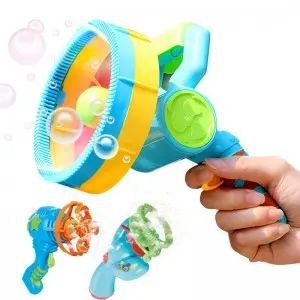 Outdoor Summer Beach Kids Electric Handheld Bubble Blowing Gun Children Party Fun Gifts Plastic Bubble Toys for Toddlers