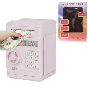 Kids Electronic ATM Machine Toy Cash Coins Money Saving Safety Box Plastic Simulated Strongbox Password Unlocking Piggy Bank
