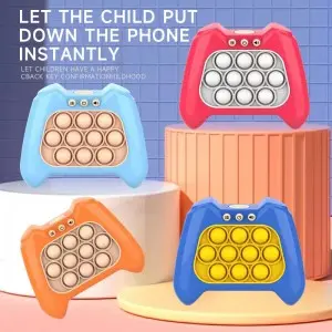 Stress Relief Sensory Bubble Fast Push Pop Fidget Toys Kids Reactivity Training Light up Electronic Handled Game Console Toys