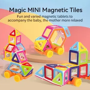 Preschool Learning Magnetic Tiles Toys Creative 3D Magnet Building Blocks Set Educational Construction Toys