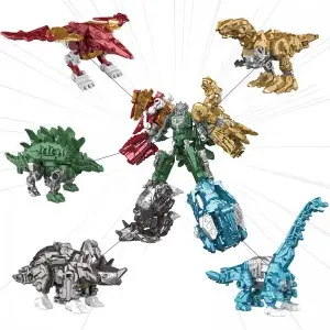 Children Boys Gift Alloy Robots De Juguete Model Dinosaur Action Figures 5-in-1 Combined Large Deformation Robot Toy for Kids
