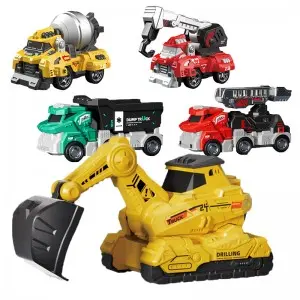 Children Inertia Urban Construction Vehicle Collection Set Simulation City Voiture Coasting Car Friction Engineering Truck Toys
