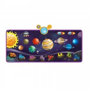Foldable Space Planet Electronic Dance Pad – Toddlers Touch Play, Early Ed Q&A Interactive Music Mat for Kids