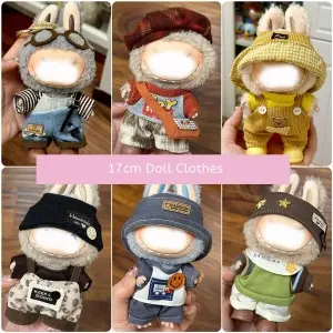 Kids Educational Doll Dress-up Game Premium Stylish Outfit Accessories 17cm Doll Clothes for Play & Display (No Doll)