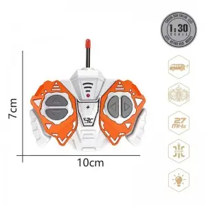 1/30 Electric Rc Retro City Bus Model 27Mhz 4 Channel Children Battery Operated Light Up Remote Control Bus Toy for Kids