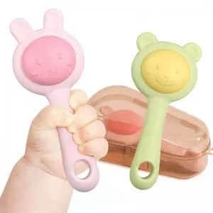 Wholesale Christmas Gift Infant Teething Relief Toy 0-6 Months Newborn Sensory Rattle Shakers Soft Silicone Rattles Baby Toys