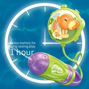 Kids Cartoon Shark Water Blaster Outdoor Party Activities Interactive Water Fight Game Plastic Spray Water Toy Gun with Backpack