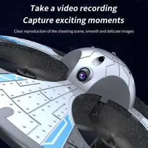 Dazzling Flying UFO Toy 360 Degrees Rolling Stunt Aerial Drone Photography Throwing Aircraft