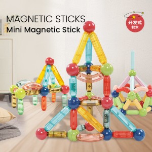 New Magnetic Rods and Balls STEAM Montessori Magnet Building Blocks Toy Set