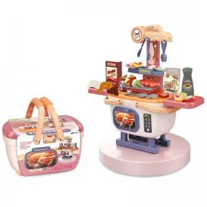 56 PCS Kids Plastic Barbecue Set Toy Parent-Child Interactive Pretend Play Kitchen BBQ Game