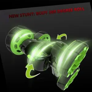 360 Degrees Rotation 6CH Electric Rc Stunt Vehicle Rechargeable Remote Control Stunt Flip Car toy for Kids