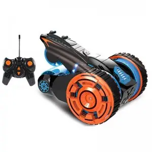 360 Degrees Rotation Remote Control Vehicle Toys USB Rechargeable Deformation Rc Stunt Car with Cool Light