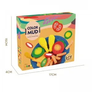 DIY Colored Clay Vegetable Making Mold Plate Plastic Cutting Roller Tool Kids Early Education Plasticine toy Safety Play Dough