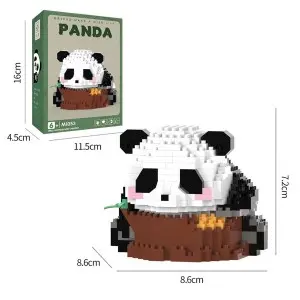 Creative Panda Micro Bamboo Block Toy Set – Multiple Styles, Educational Party Favors for Kids