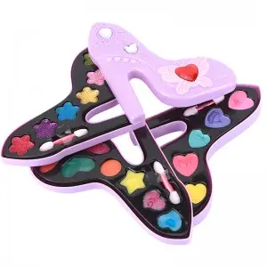 Safe Non Toxic Washable Real Cosmetic Kits Rotating Opened Makeup Tray Girls Make Up Set for Kids