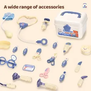 Doctor Pretend Play Kit – 42-Piece Medical Toy Set with Light/Sound, Portable Suitcase for Ages 3+