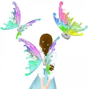Kids Electric Toy Princess Dress Up Luminous Angel Butterfly Costume Wings Set Party Stage Props DIY Led Fairy Wings for Girls