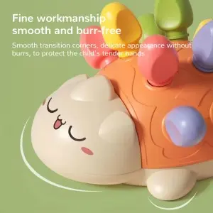 Toddler Developmental Cute Cartoon Insert Hedgehog Toys Baby Early Education Montessori Spike Hedgehog Toy with Storage Function
