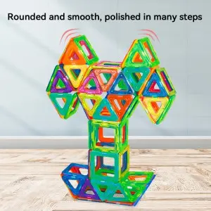 Montessori Magnetic Tiles Toys Preschool STEM Educational Construction Building Blocks Set for Kids